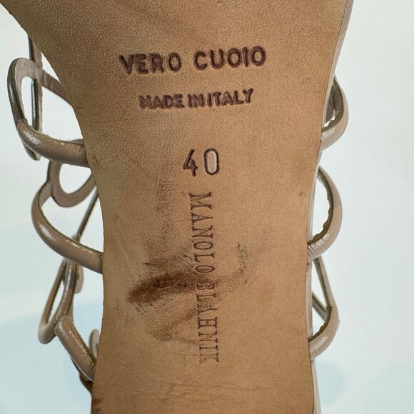 Manolo Blahnik Pink Gori Cage Sandals, EU 40 - Picture 11 of 16